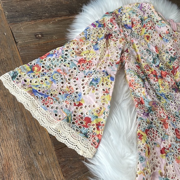 Entro floral eyelet lace romper EUC size Small - Picture 3 of 13